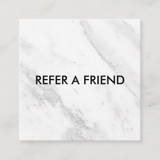 Modern Luxury Refer a Friend Card for Salon & Spa (Front)