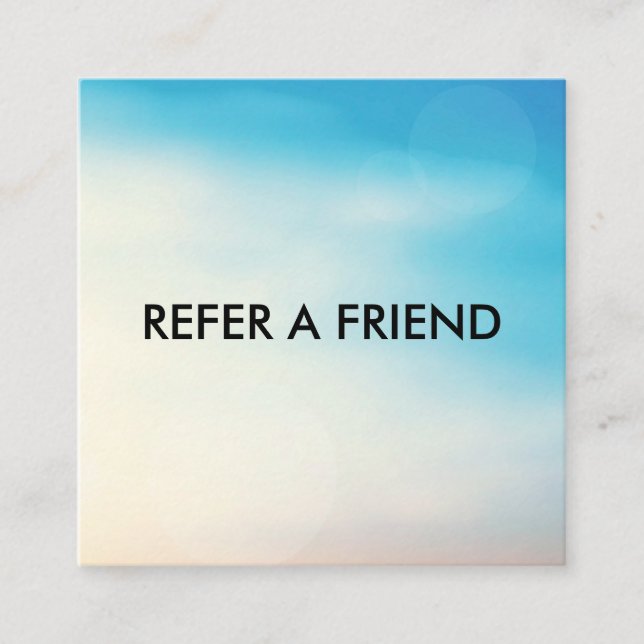 Modern Luxury Refer a Friend Card for Salon & Spa (Front)