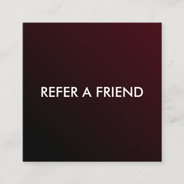 Modern Luxury Refer a Friend Card for Salon & Spa (Front)