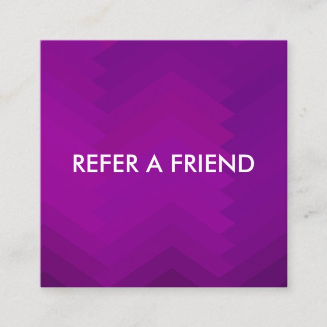 Modern Luxury Refer a Friend Card for Salon & Spa (Front)