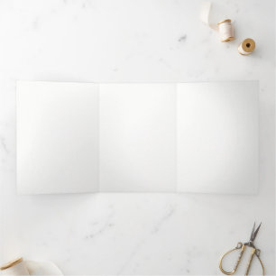 Modern Luxury Wedding Personalisation Tri-Fold Programme