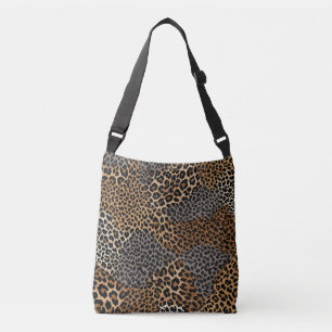 Modern Luxury White Leopard Elegant Collection Crossbody Bag
