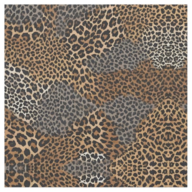 Modern Luxury White Leopard Elegant Collection Fabric (Close Up)