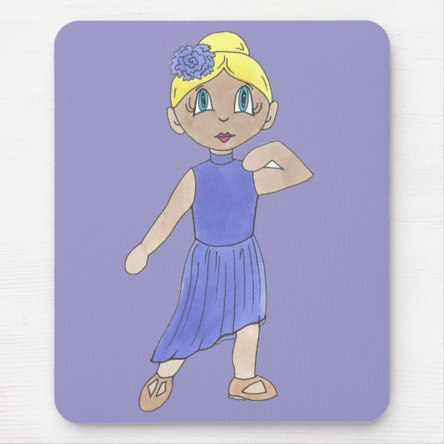 Modern Lyrical Dancer Dance Teacher Purple Recital Mouse Pad (Front)