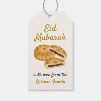 Modern Maamoul Date Filled Cookies Eid Mubarak Gift Tags
