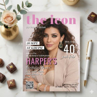 Modern Magazine Cover Photo Birthday Party