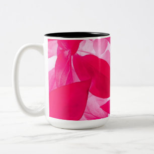 Modern Magenta Foliage Graphic Ceramic Coffee Mug