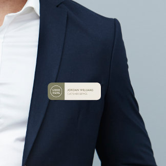 Modern Magnetic Company Logo Employee Name Tag