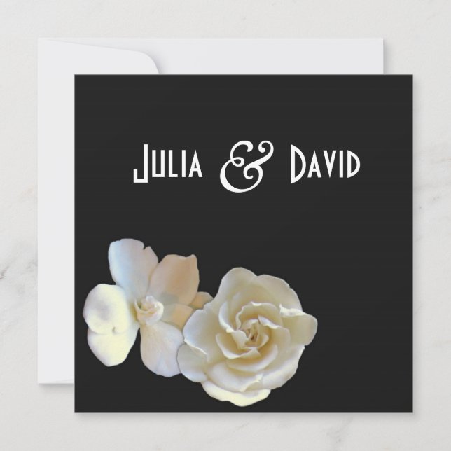 Modern Magnolia Blossom Wedding Invitation (Front)