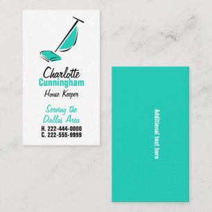 Modern Maid House Cleaning Business Card