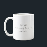 Modern Maid Of Honour Mug Wedding Party Gift<br><div class="desc">This is a modern minimal themed maid of honour mug featuring an elegant timeless design. Edit most wording and all colours to make this minimal bridesmaid mug fit your event needs and personal style. Just select "edit using design tool" on toolbar :)</div>
