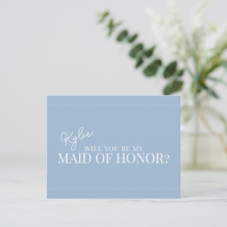 Modern Maid of Honour Proposal Card