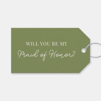 Modern Maid of Honour Proposal Tag