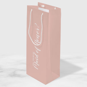 Modern Maid of Honour Proposal Wine Gift Bag