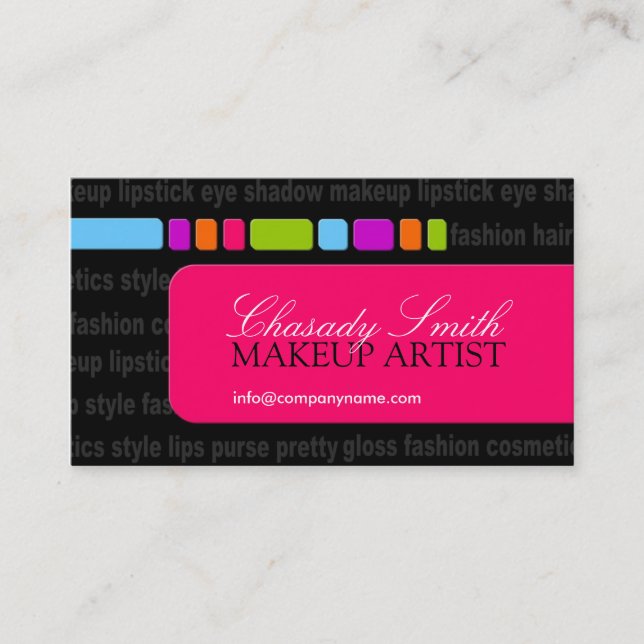 Modern Makeup Artist Business Card (Front)