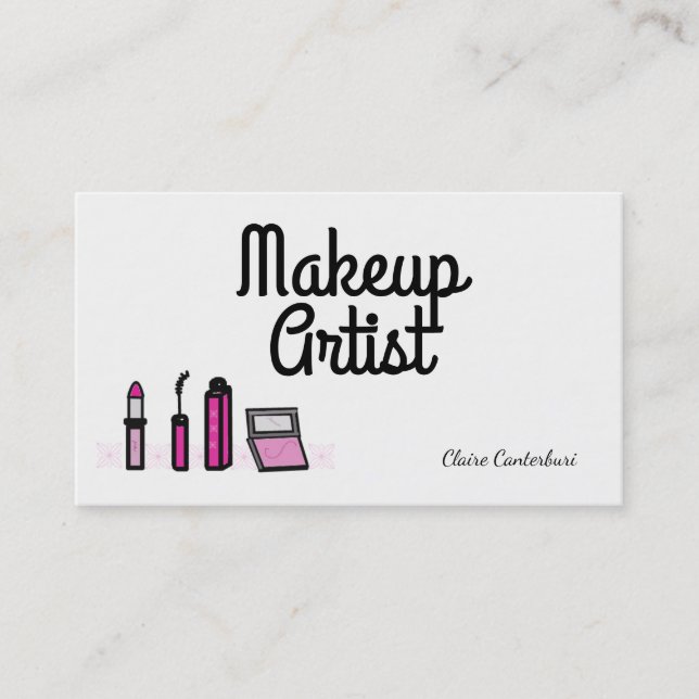 Modern Makeup Artist Business Card (Front)