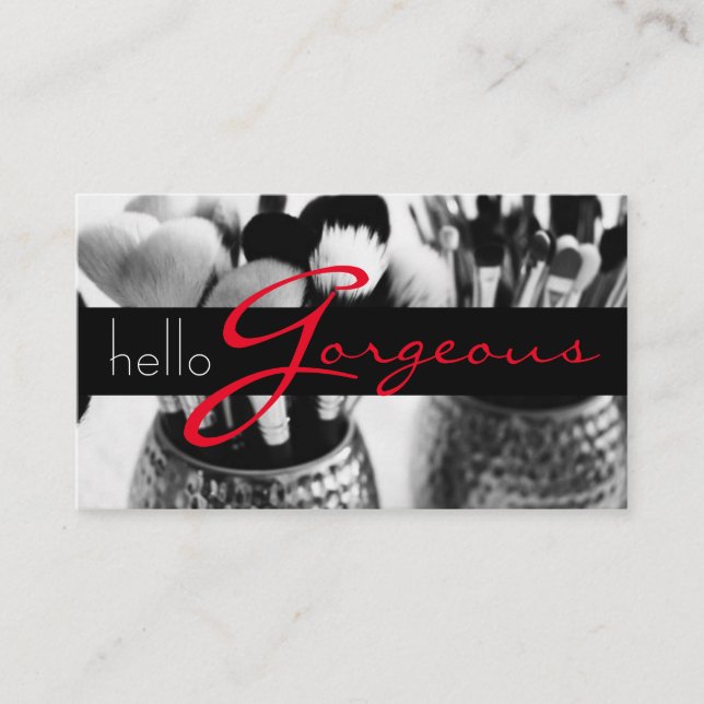 Modern MakeUp Artist Business Card (Front)