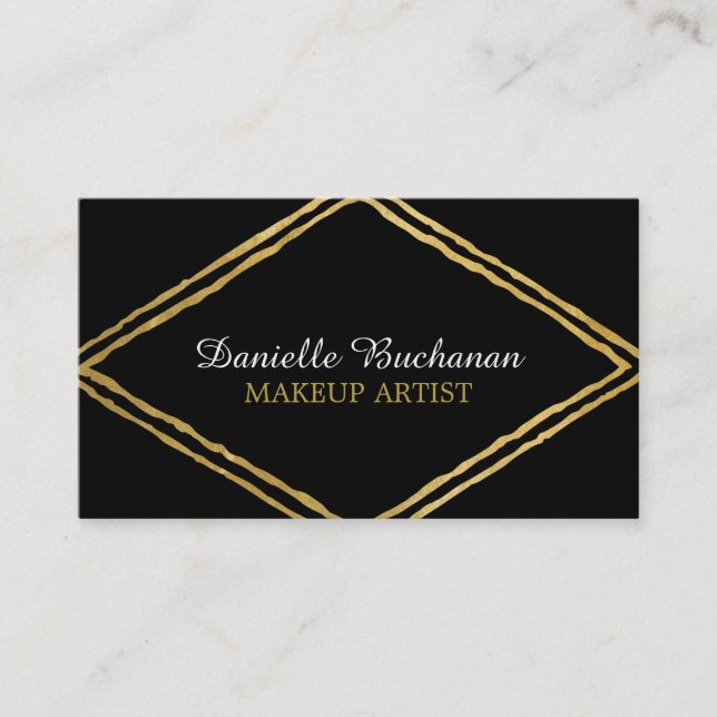 Modern Makeup Artist Business Cards (Front)