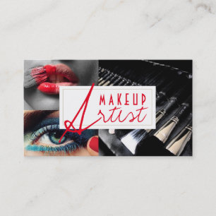 Modern MakeUp Artist Cosmetology Business Card