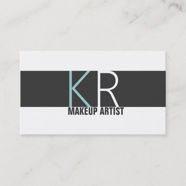 Modern MakeUp Artist Cosmetology Salon Business Card (Front)