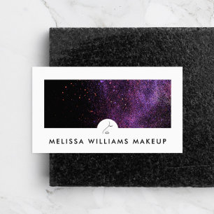 Modern Makeup Artist Minimalist Face Logo Business Card