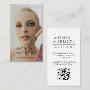 Modern Makeup Artist Photo Business Card