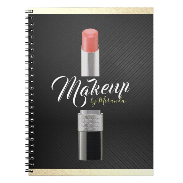 Modern Makeup Artist Stylist Beauty Salon Lipstick Notebook (Front)