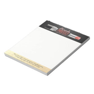 Modern Makeup Artist Stylist Beauty Salon Lipstick Notepad