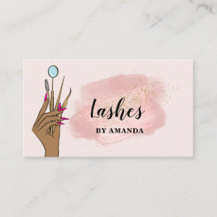 Modern Makeup Eyebrow Eyes Lashes Girly Business C Business Card