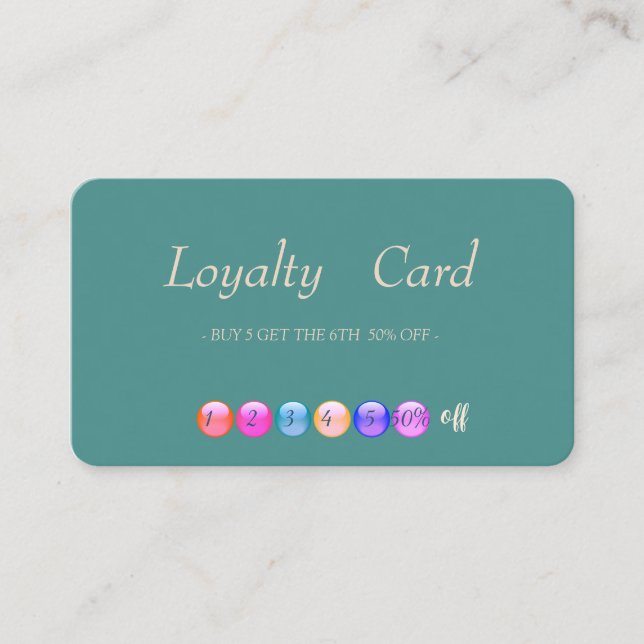 Modern Makeup  Loyalty Card (Front)