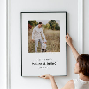 Modern making memories photo gift poster