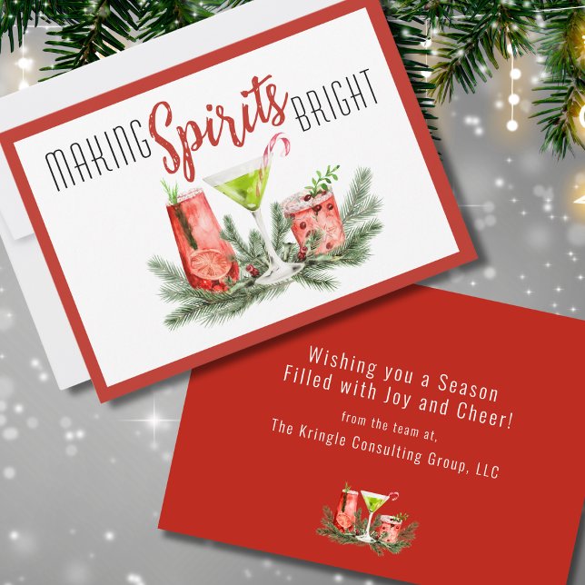 Modern Making Spirits Bright Corporate  Holiday Card (Creator Uploaded)
