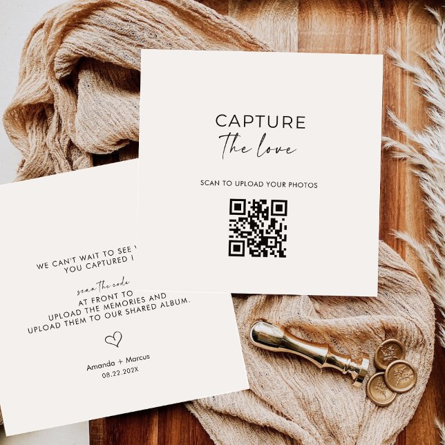 Modern Malimal Share the Love QR Code Table Cards (Creator Uploaded)