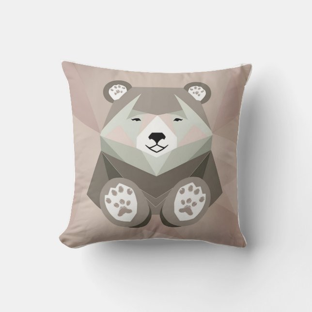 Modern Mama Bear Geometric  Cushion (Front)