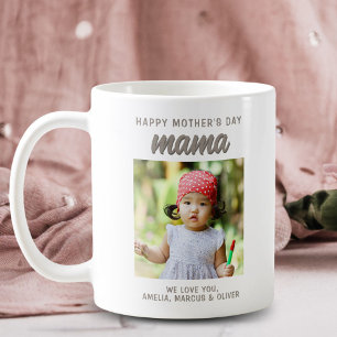 Modern Mama Kids Photo Happy Mother's Day  Coffee Mug