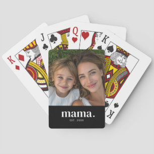 Modern Mama Photo Playing Cards