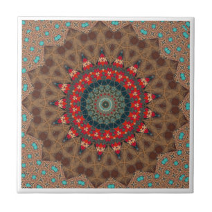 Modern Mandala Ceramic Tile