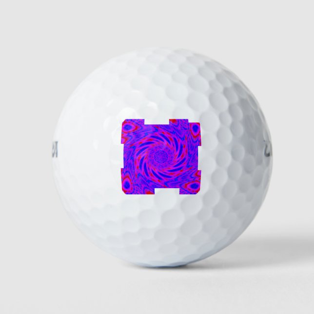 MODERN MANDALA COLOR PINK GOLF BALLS (Front)