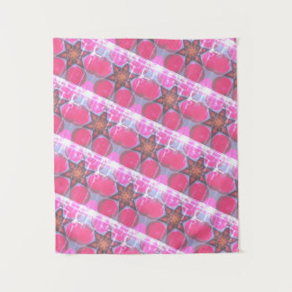 MODERN Mandala COLOR PINK LIGHT STAR TAPESTRY