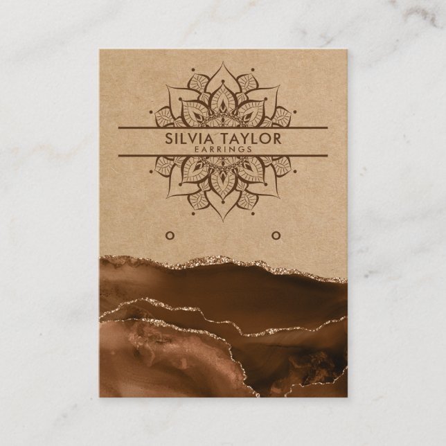 Modern Mandala Earring display card (Front)