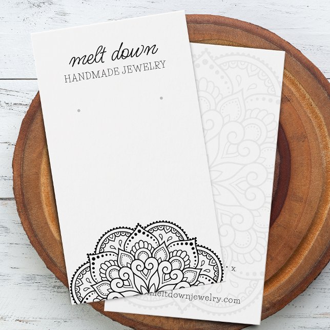 Modern Mandala Earring Jewellery Display Card (Modern Mandala Earring Jewelry Display Card)