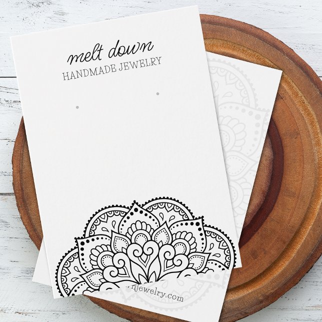 Modern Mandala Earring Jewellery Display Card (Modern Mandala Earring Jewelry Display Card)
