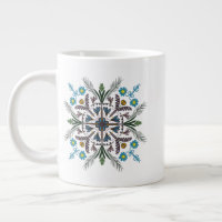 Modern Mandala Floral Greenery Bohemian Art