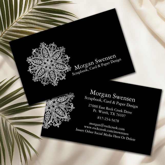 Modern Mandala Graphic Scrapbooking Business Card (Creator Uploaded)