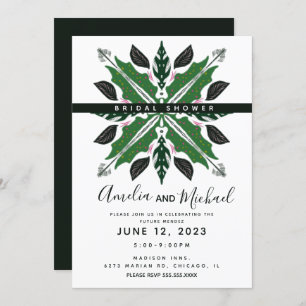 Modern Mandala Hand Drawn Floral Bridal Shower Invitation