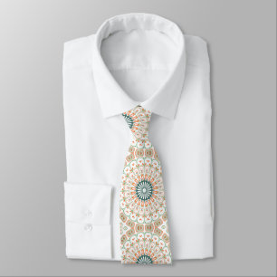 Modern Mandala Kaleidoscope Medallion Design Tie