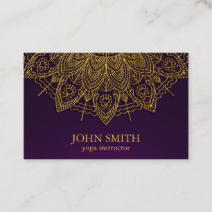 Modern Mandala Yoga Instructor Busines Business Card