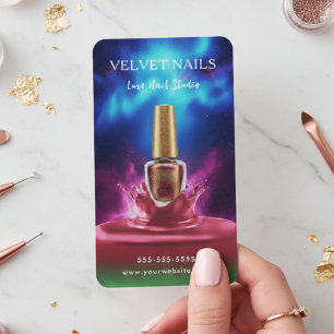 Modern Manicurist Artist Nail Art Colorful Chic Business Card