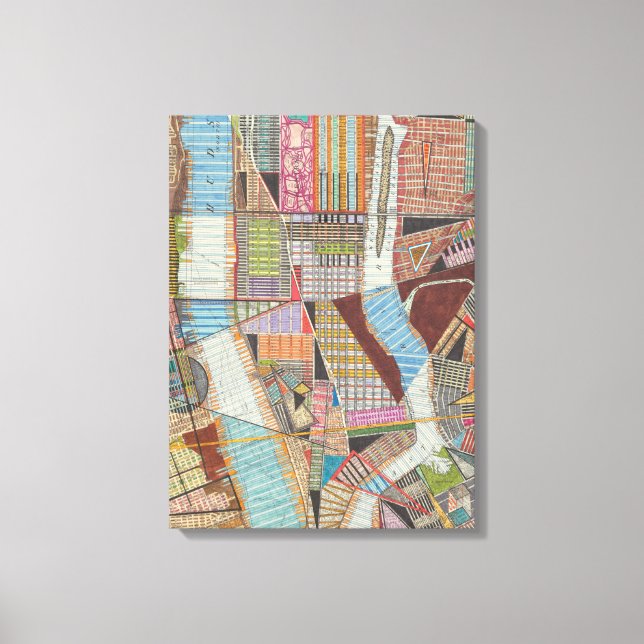 Modern Map of New York II Canvas Print (Front)