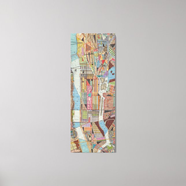 Modern Map of New York III Canvas Print (Front)